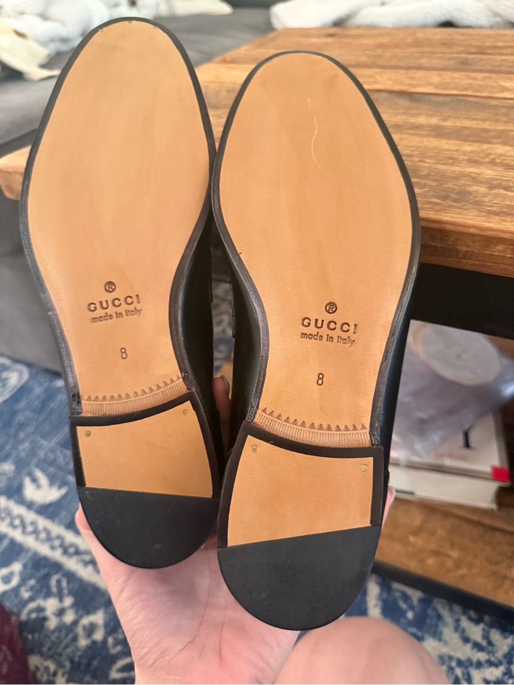 Gucci Black Leather Horsebit Loafers with Gold Hardware - Picture 2 of 7